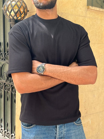 Premium cardonne black oversize round