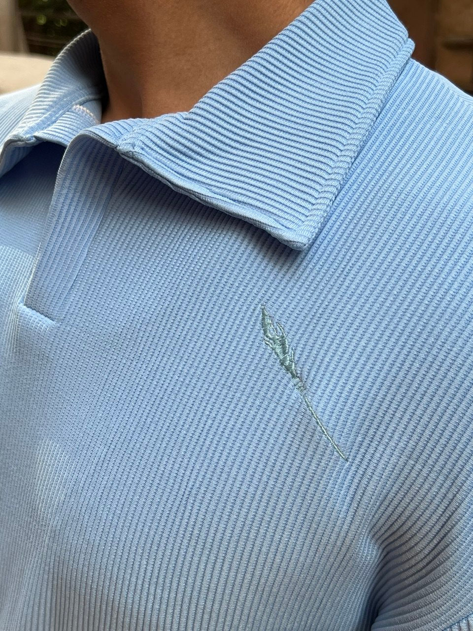 premium cardonne baby blue relaxed polo