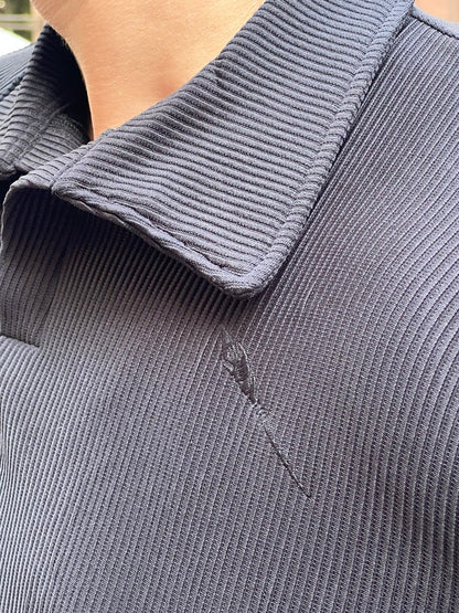 Premium cardonne black relaxed polo
