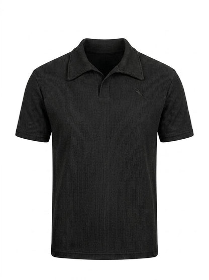 Premium cardonne black relaxed polo