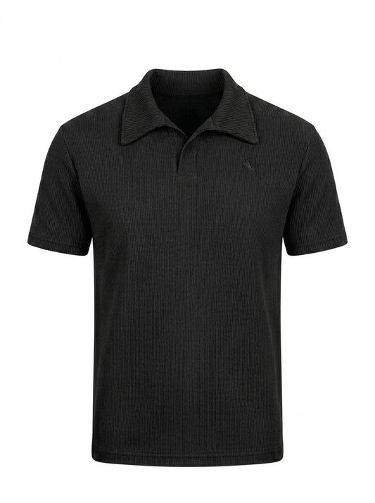 Premium cardonne black relaxed polo