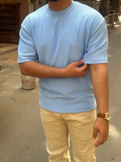 Premium cardonne baby blue oversize round