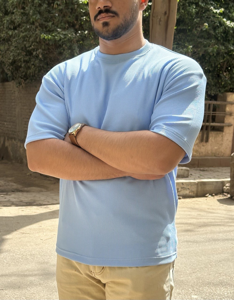 Premium cardonne baby blue oversize round