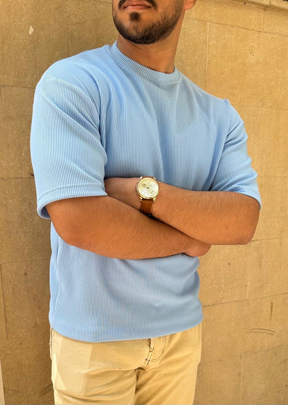 Premium cardonne baby blue oversize round