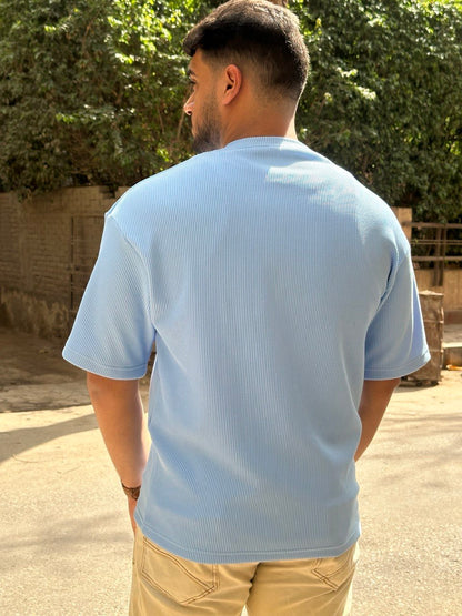 Premium cardonne baby blue oversize round