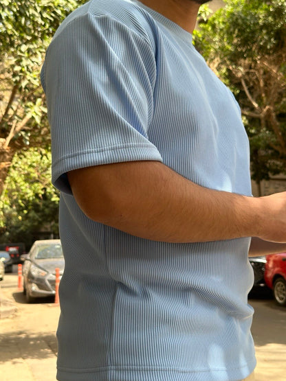 Premium cardonne baby blue oversize round