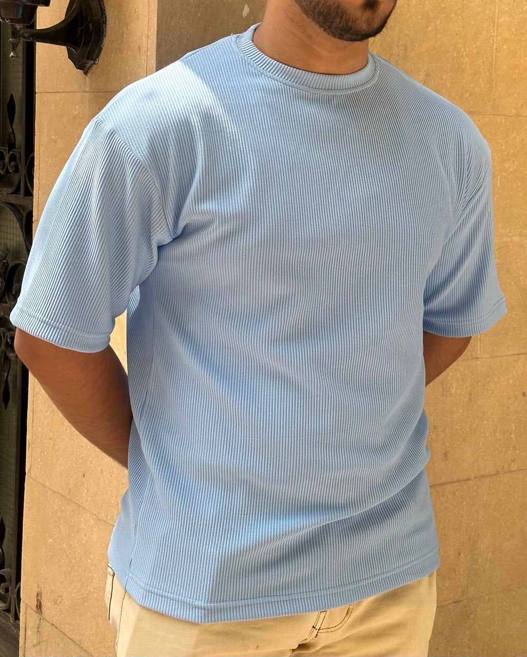 Premium cardonne baby blue oversize round