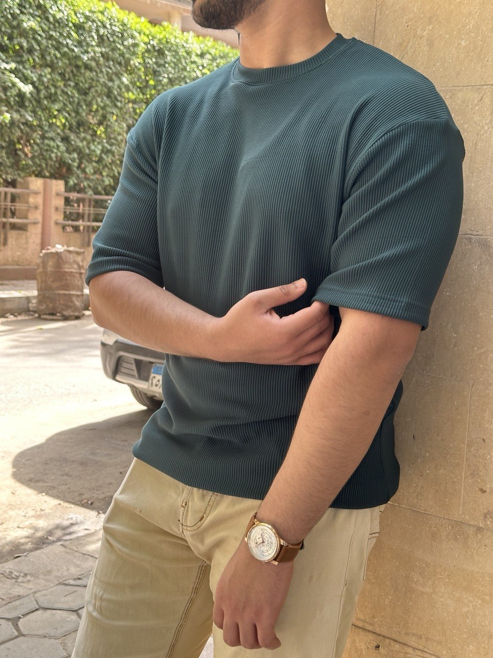 Premium cardonne olive green oversize round