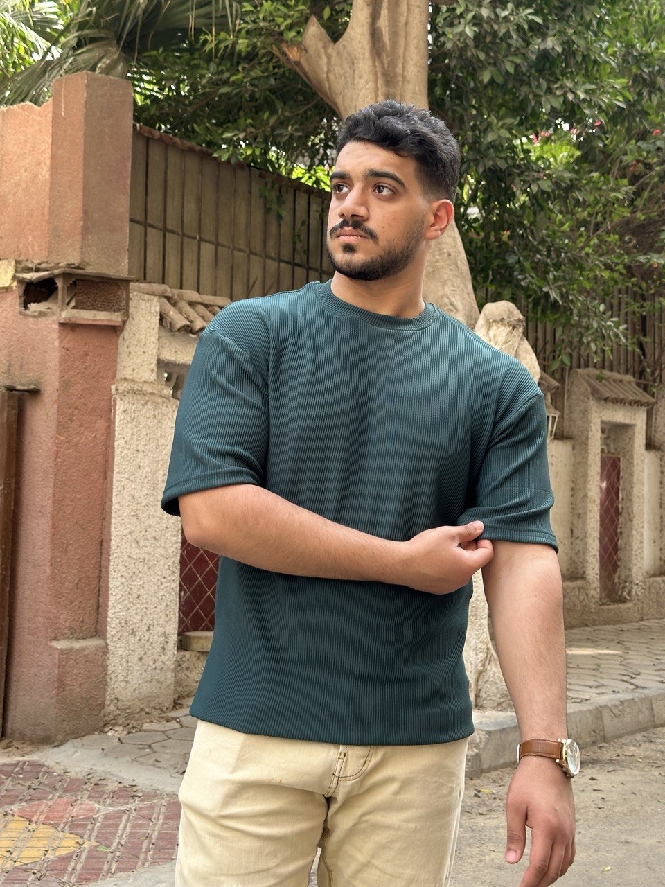 Premium cardonne olive green oversize round
