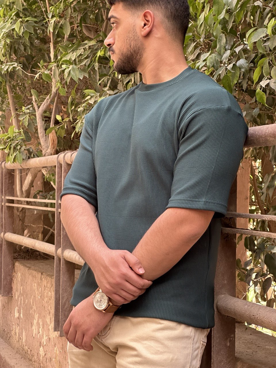 Premium cardonne olive green oversize round