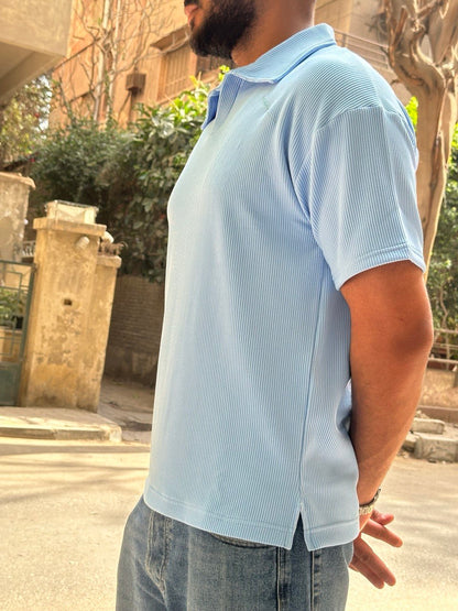 premium cardonne baby blue relaxed polo