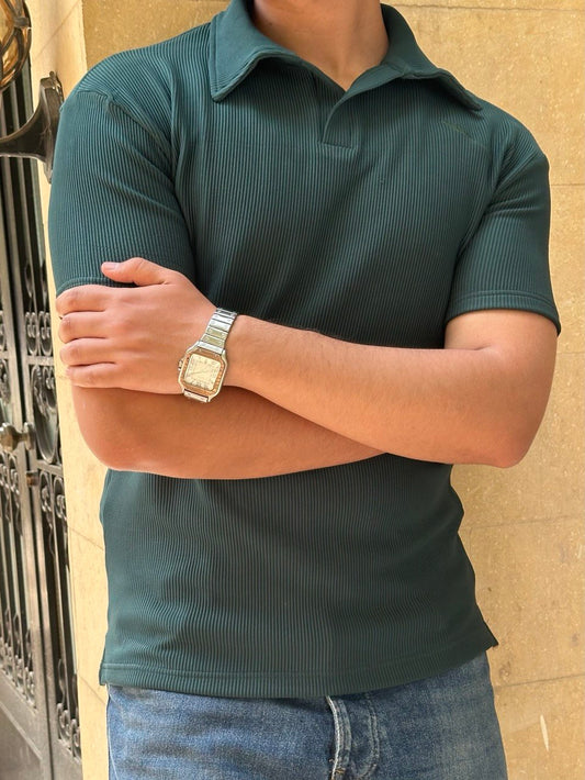 premium cardonne olive green relaxed polo