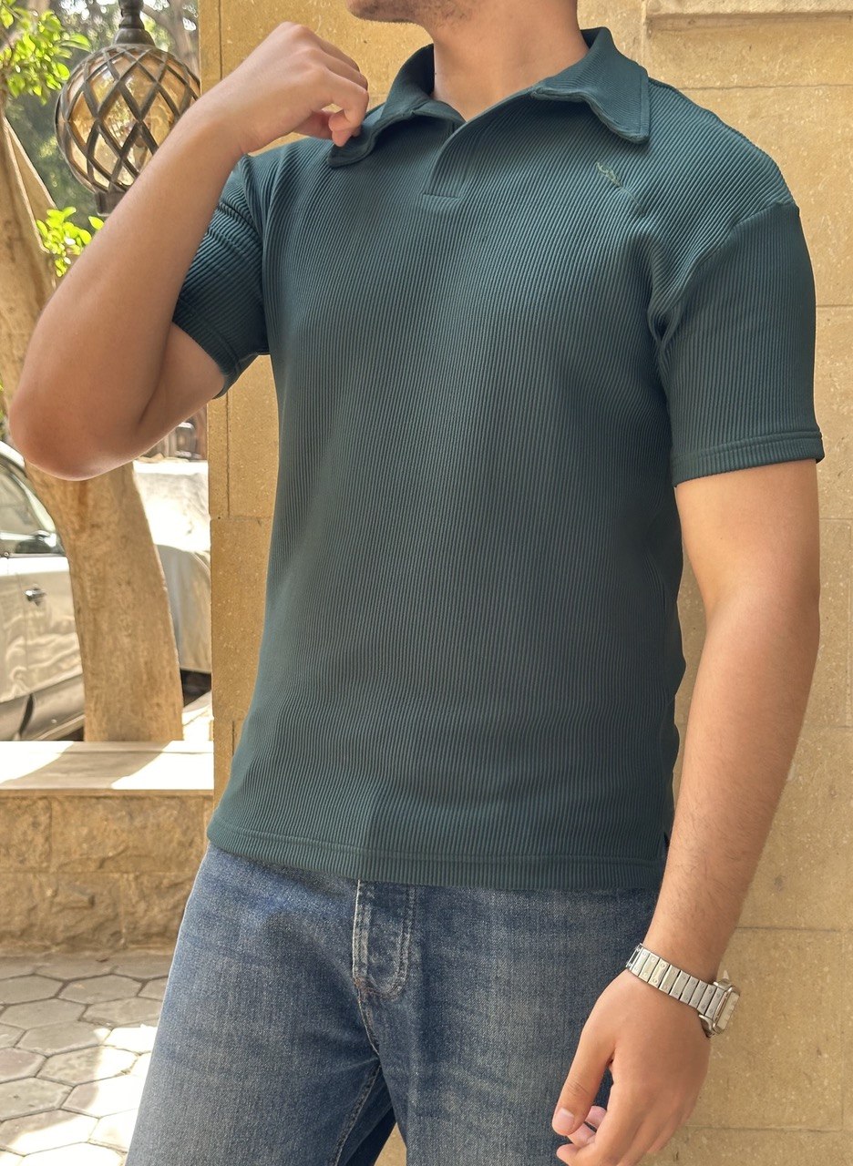 premium cardonne olive green relaxed polo