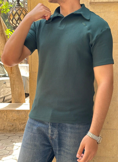 premium cardonne olive green relaxed polo