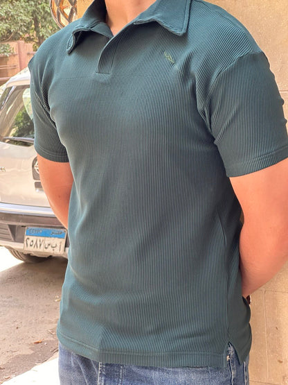 premium cardonne olive green relaxed polo